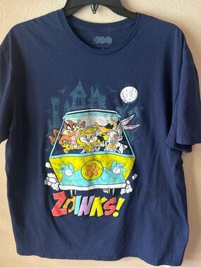 100th Anniversary LooneyTunes Scooby Doo Navy Graphic Tee